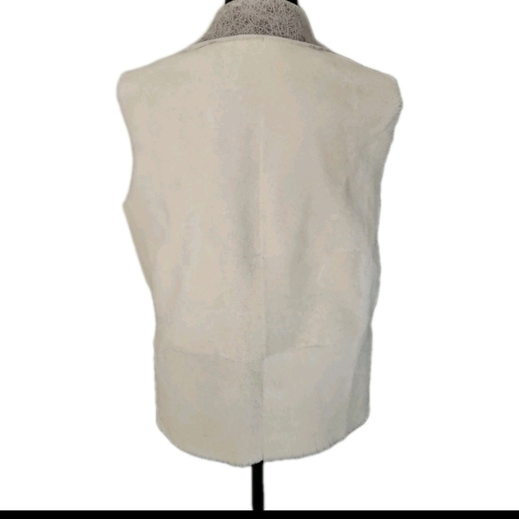 Fabiana Filippi Womens Green Gray Capo Reversible Shearling Designer Vest XXS - Picture 5 of 16